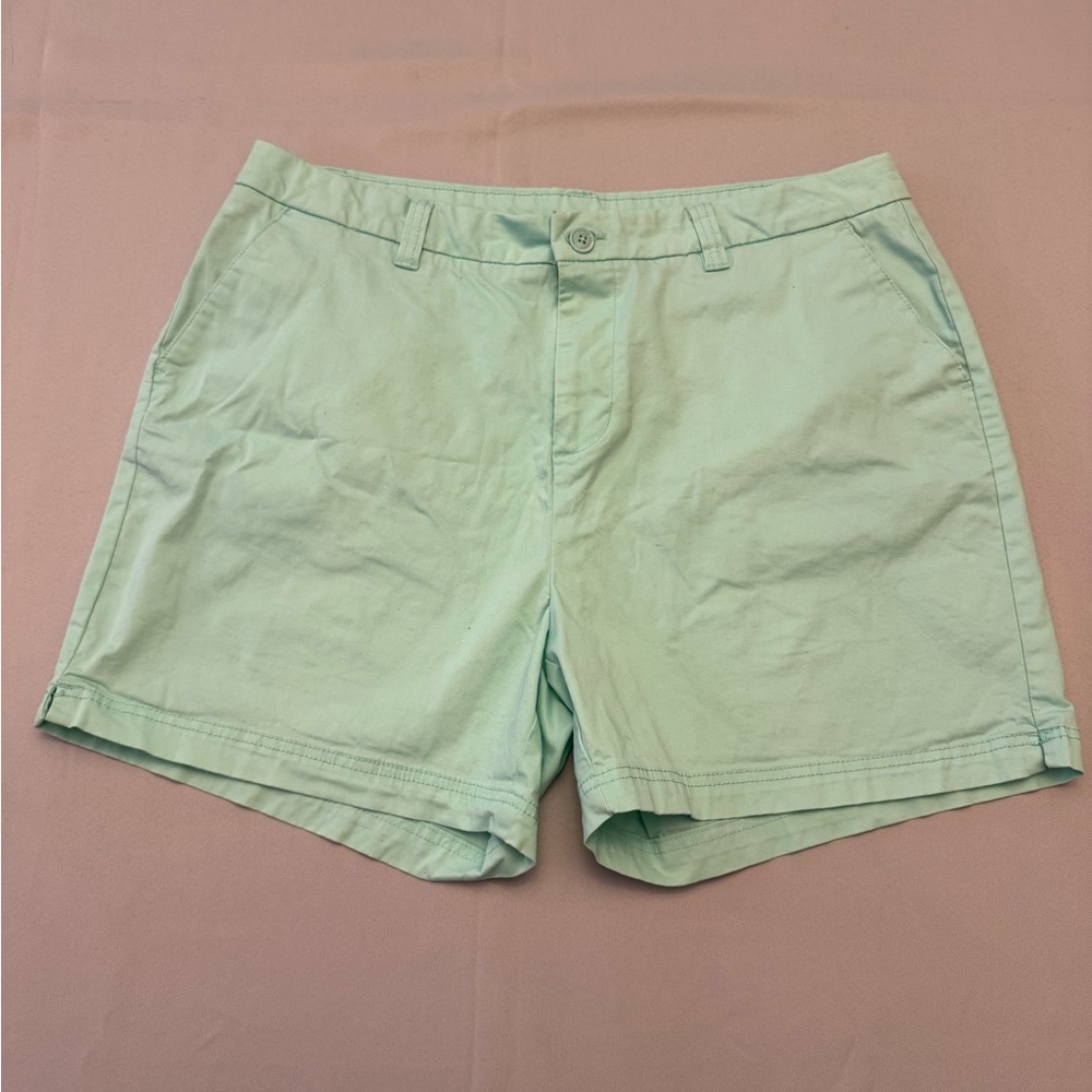Magellan Outdoors Women's Chino Shorts teal Size 16 5in Pockets